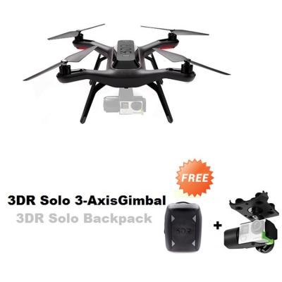 Solo 3DR Hitam Action Cam + 3DR Solo Axis Gimbal + 3DR Solo Backpack
