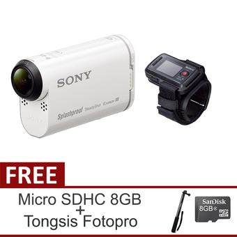 Sony Action Cam HDR-AS200VR + Gratis Micro SDHC 8GB + Tongsis  