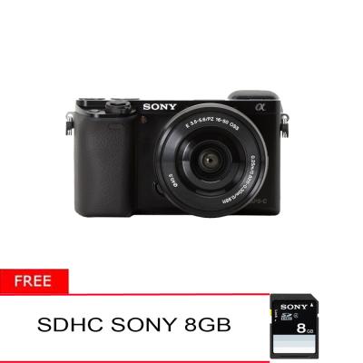 Sony Alpha 6000L 16-50mm Hitam Kamera Mirrorless + Memory SD 8 GB