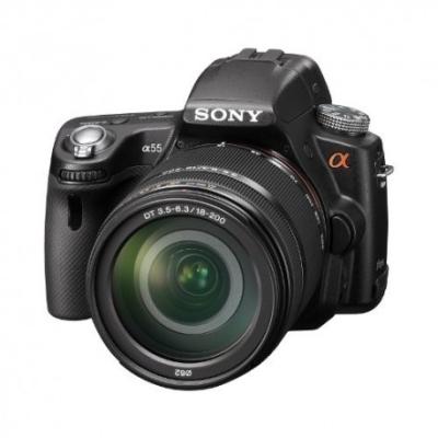 Sony Alpha SLT-A55VL - 16.2 MP - 18-55mm Lens - Hitam