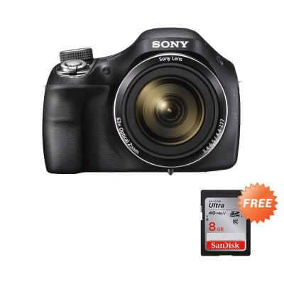 Sony DSC-H400 Kamera DSLR [20MP/63x Zoom] + Micro SDHC [8GB]