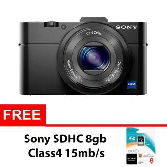 Sony DSC RX100 M2 - 20.2 MP - Hitam + Gratis Sony SDHC 8GB  