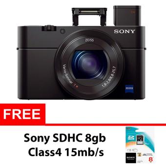 Sony DSC RX100 M3 - 20.1 MP - Hitam + Gratis Sony SDHC 8GB  