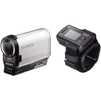 Sony HDR-AS200V/R Action Cam Bundle with RMLVR2 Live-View Remote  