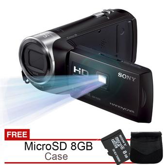Sony HDR-PJ240E Projector Handycam - Full HD + Gratis MicroSD 8GB dan Case  