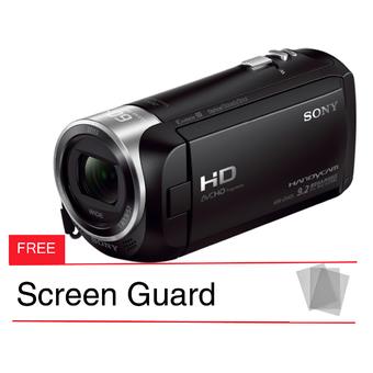 Sony HDXR-CX 405 - Hitam + Gratis Screen Guard  
