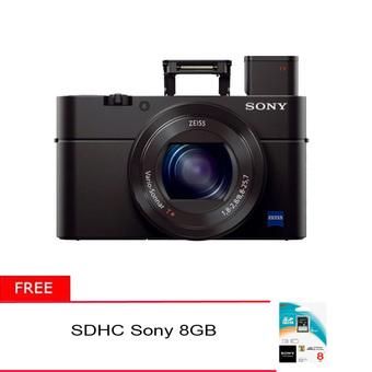 Sony RX100M3 - 20.1 MP - Hitam + Gratis SDHC 8GB  