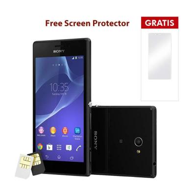 Sony Xperia M2 Dual D2302 Black Smartphone Android (Free Screen Protector)