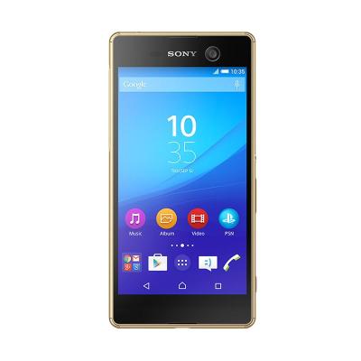 Sony Xperia M5 Dual Gold Smartphone [16 GB/Dual SIM/Garansi Resmi]