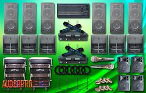 Sound System Auderpro Lux Profesional Mixer Power Amplifiers Monitor Speaker Mic Wireless Digital Frekuensi