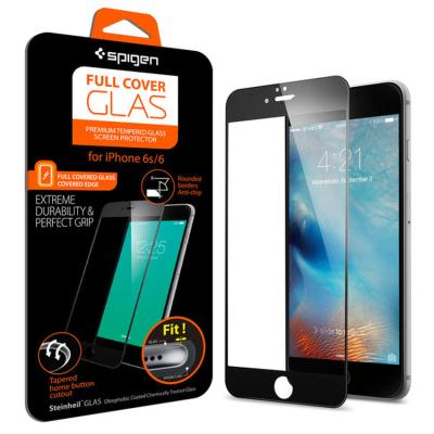 Spigen Full Cover Glas Hitam Screen Protector for iPhone 6s or 6
