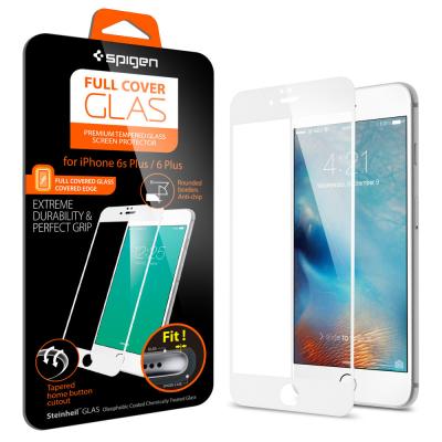 Spigen Full Cover Glas Screen Protector for iPhone 6s Plus or 6 Plus - White