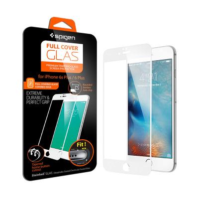 Spigen Full Cover Glass White Screen Protector for iPhone 6s Plus or 6 Plus