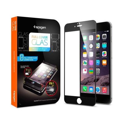 Spigen Hitam Temperred Glass Screen Protector for iPhone 6 Plus [5.5 Inch]
