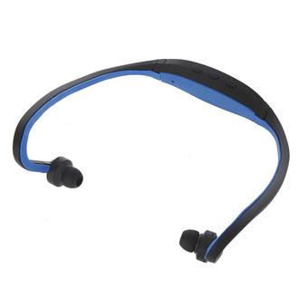 Sport MP3 WMA Music Player TF/ Micro SD Card Slot Wireless Headset Headphone Earphone (Blue/Black) (Intl)  