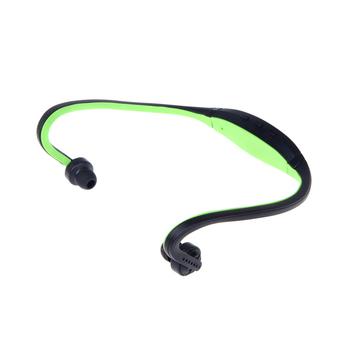 Sport MP3 WMA Music Player TF/ Micro SD Card Slot Wireless Headset Headphone Earphone Black + Green (Intl)  
