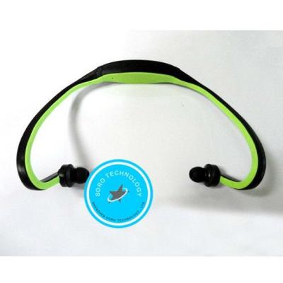 Sports Headset with FM Radio and MicroSD Slot (OEM) - Black/Green