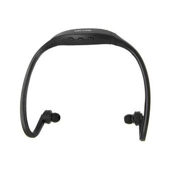 Sports MP3 Player Headset with FM and Card Slot Black  