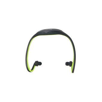 Sports MP3 Player Headset with FM and Card Slot Green  