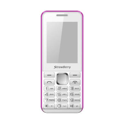 Strawberry ST11 One White Pink Candy Bar Handphone [Dual SIM]