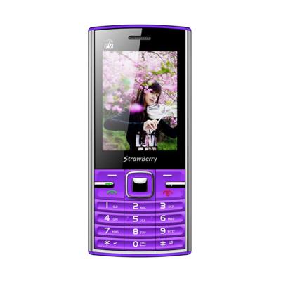 Strawberry ST368 Purple TV Handphone