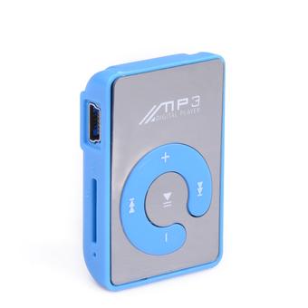 Sunweb Black Mini Clip Mp3 Player/Sport Mirror Mp3 Sd/Tf Card C Button Mp3 Music Media (Blue) (Intl)  