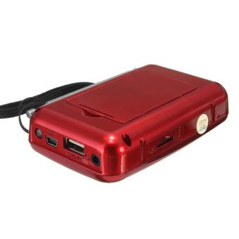 T508 Mini Portable LED Stereo FM Radio Speaker USB TF Card MP3 Player (Red) (Intl)  