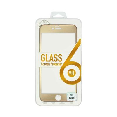 Titanium Alloy Tempered Glass Front Gold Screen Protector for iPhone 6 Plus