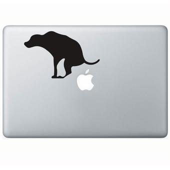 Tokomonster Decal Sticker Pooping Dog Macbook Pro and Air - Hitam  
