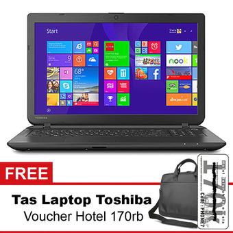 Toshiba Satelite C55 - 4GB RAM - Intel N2840 - 15.6" - Hitam + Gratis Tas Laptop + Voucher Hotel  