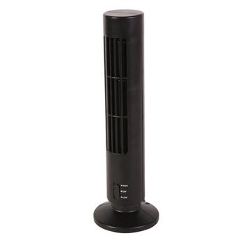 Tower Height Double File USB Bladeless Fan (Black)  