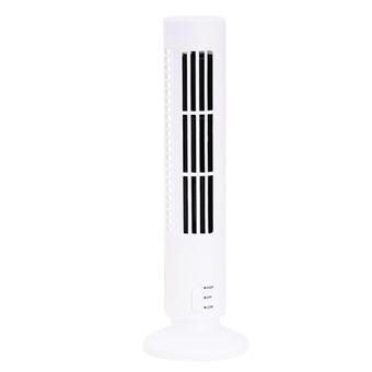 Tower Height Double File Usb Bladeless Fan (White)  