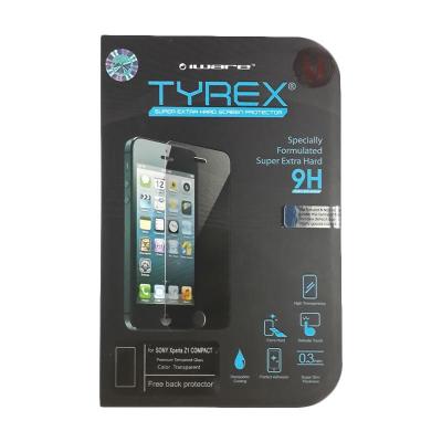 Tyrex Tempered Glass Screen Protector for Sony Xperia Z1 Compact + Plastic Back Protector