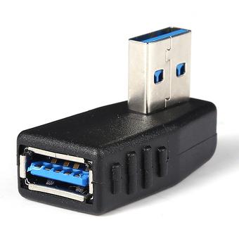 USB 3.0 Vertical Male to Female Adapter Left Angle and Right Angle Adapter (Intl)  