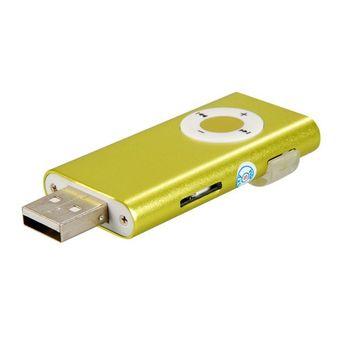 USB Flash Drive MP3/MP4 Player with Clip Supports USB Card Green  