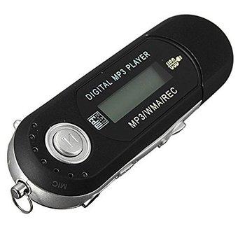 USB LCD Mini MP3 Player FM Radio Voice Recorder Black (Intl)  
