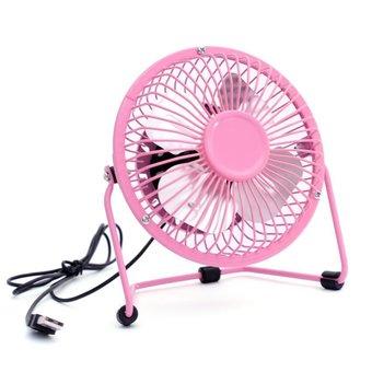 USB Reinforced With Aluminum Leaf Ottomans Fan 4-inch Pink  
