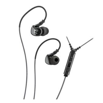 Universal ME Electronics Sport-Fi Memory Wire In-Ear Earphones with Remote and Mic Second Generation - M6P - Black  