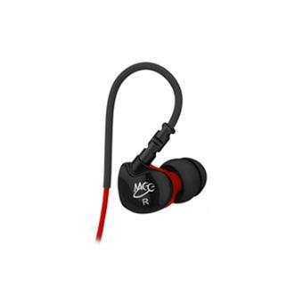 Universal MEElectronics Sport-Fi Memory Wire In-Ear Earphones with Remote + Mic and Sports Armband - S6P - Red/Black  