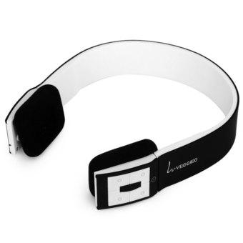 VEGGIEG 6100 Foldable Bluetooth V4.0 + EDR Hands Free Headset MP3 Music Headphone for iPhone Samsung Smartphones (Black) (Intl)  