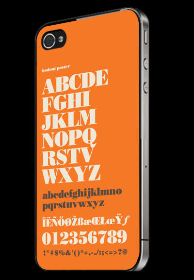 Verre PH4 Oqh! Typo Series AC 005 Orange Skin Protector for iPhone 4