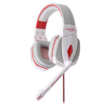 Vococal EACH G4000 3.5mm Stereo Gaming Headphone with Mic Volume Control for PC Game (White/Red)  