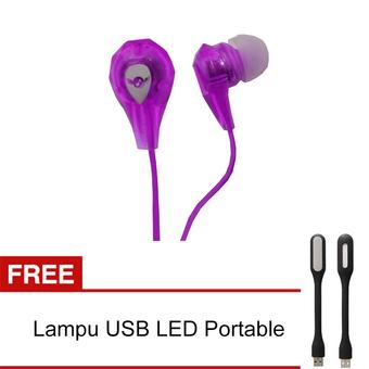 Wanky Music Angel Handsfree - Ungu Free Lampu USB LED Portable  