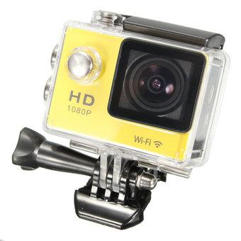 Wifi 1080P SJ5000 Sports DV Car Action Waterproof HDMI Sport Camera +2 Battery (Yellow) (Intl)  