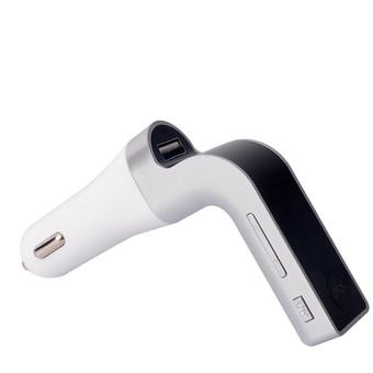 Wireless Bluetooth FM Transmitter Car Mp3 Player Kit with Hands free Calling for iPhone iPad Samsung Galaxy Note LG Andrid Cell Phone White (Intl)  