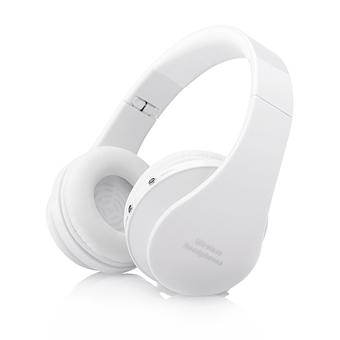 Wireless Bluetooth Headphones Earphone Earbuds Stereo Foldable Handsfree Headset with Mic Microphone (White) (Intl)  