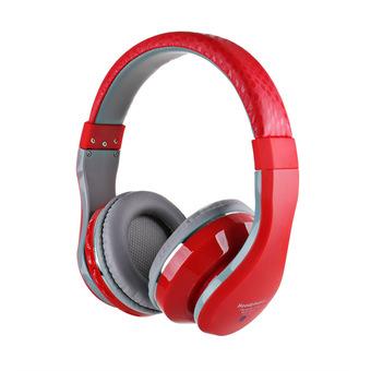 Wireless Bluetooth Stereo Headphone Headset Bass with Mic FM MP3 EQ Support TF Card for iPhone iPad PC Samsung(Red) (Intl)  