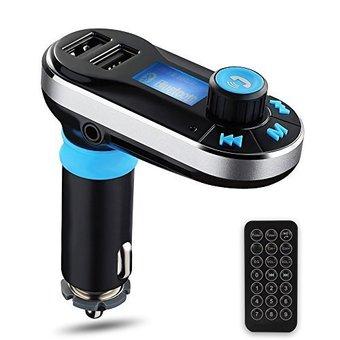 Wireless Multifunctional Bluetooth Handsfree Car Kit/Adapter FM Transmitter/Calling/MP3 Player Dual USB Ports for Cellphones Charge (Intl)  