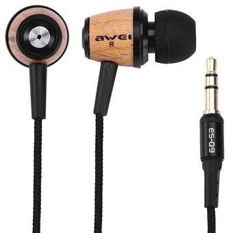 Wood Design Super Bass In-ear Earphone with 1.2m Cable for Smartphone Tablet PC  