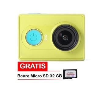 Xiaomi Yi Action Camera - 16 MP - Kuning + Gratis MicroSD 32 GB Class 10  